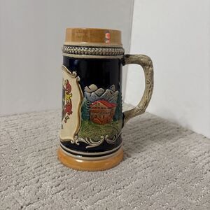 Vintage German Beer Stein Hand Painted Frankfurt Germany